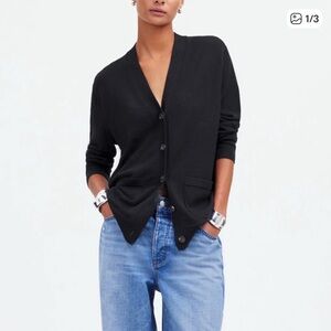 Madewell Merino wool cardigan black small